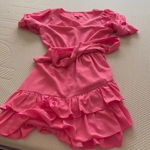 Iilly pink ruffle dress